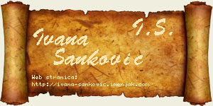 Ivana Sanković vizit kartica